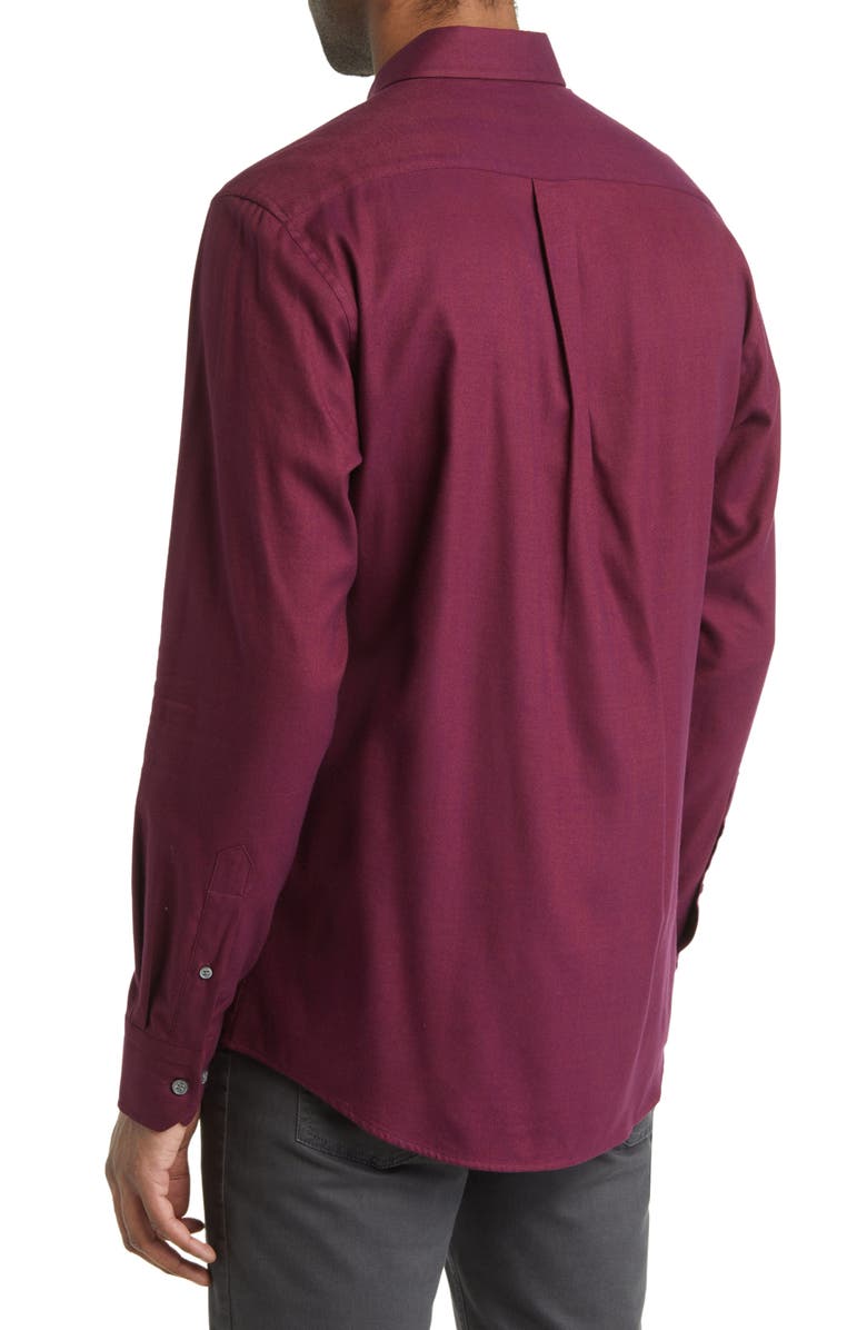 Scott Barber Herringbone Twill Button-Down Shirt, Alternate, color, 