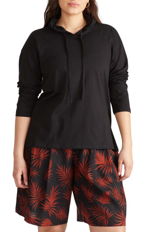 Universal Standard Baja Cotton Hoodie In Black