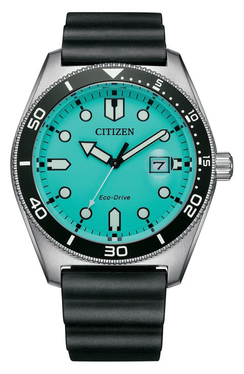 Eco Drive Classic Sport Silicone Strap Watch, 43mm