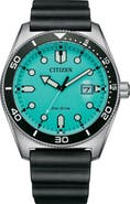Citizen Eco Drive Classic Sport Silicone Strap Watch, 43mm