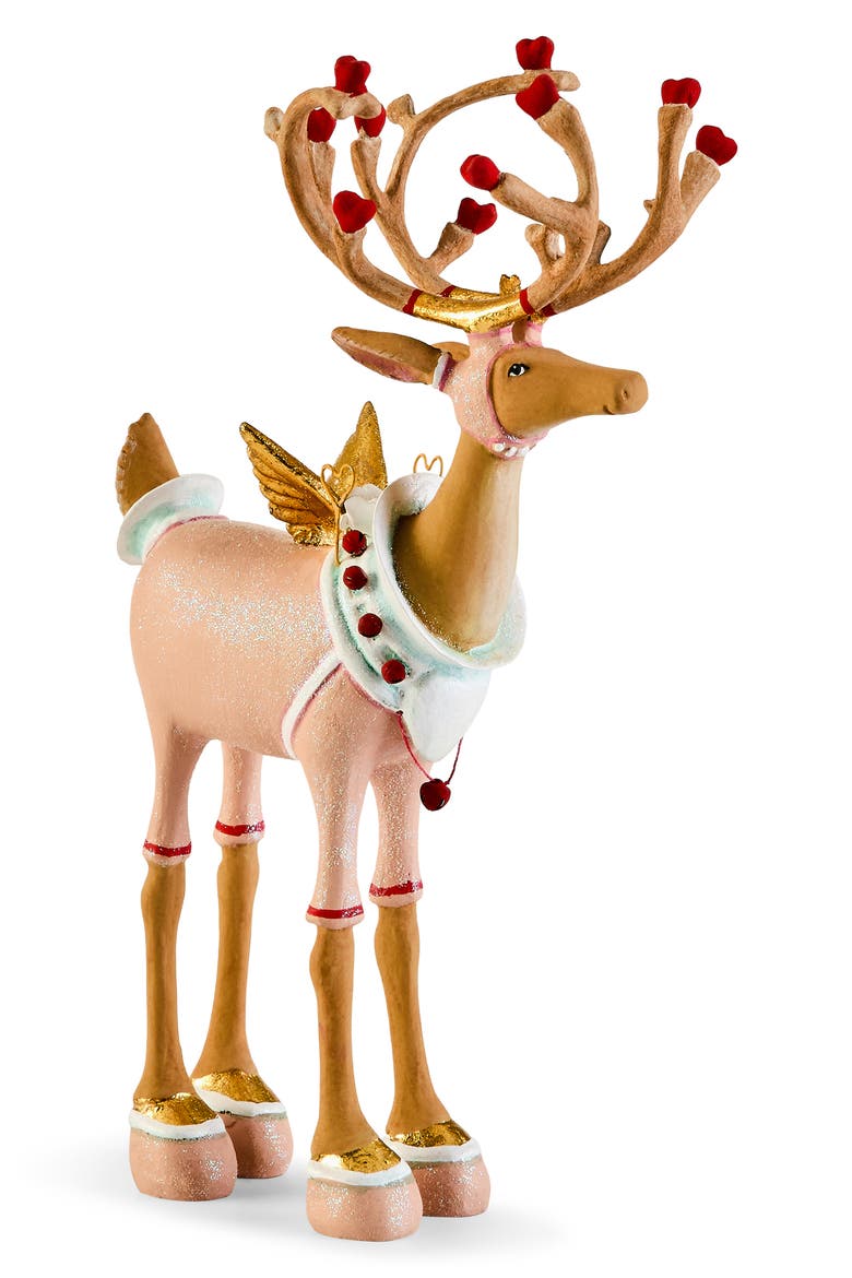 Dash Away Cupid Reindeer Ornament, Alternate, color, PINK