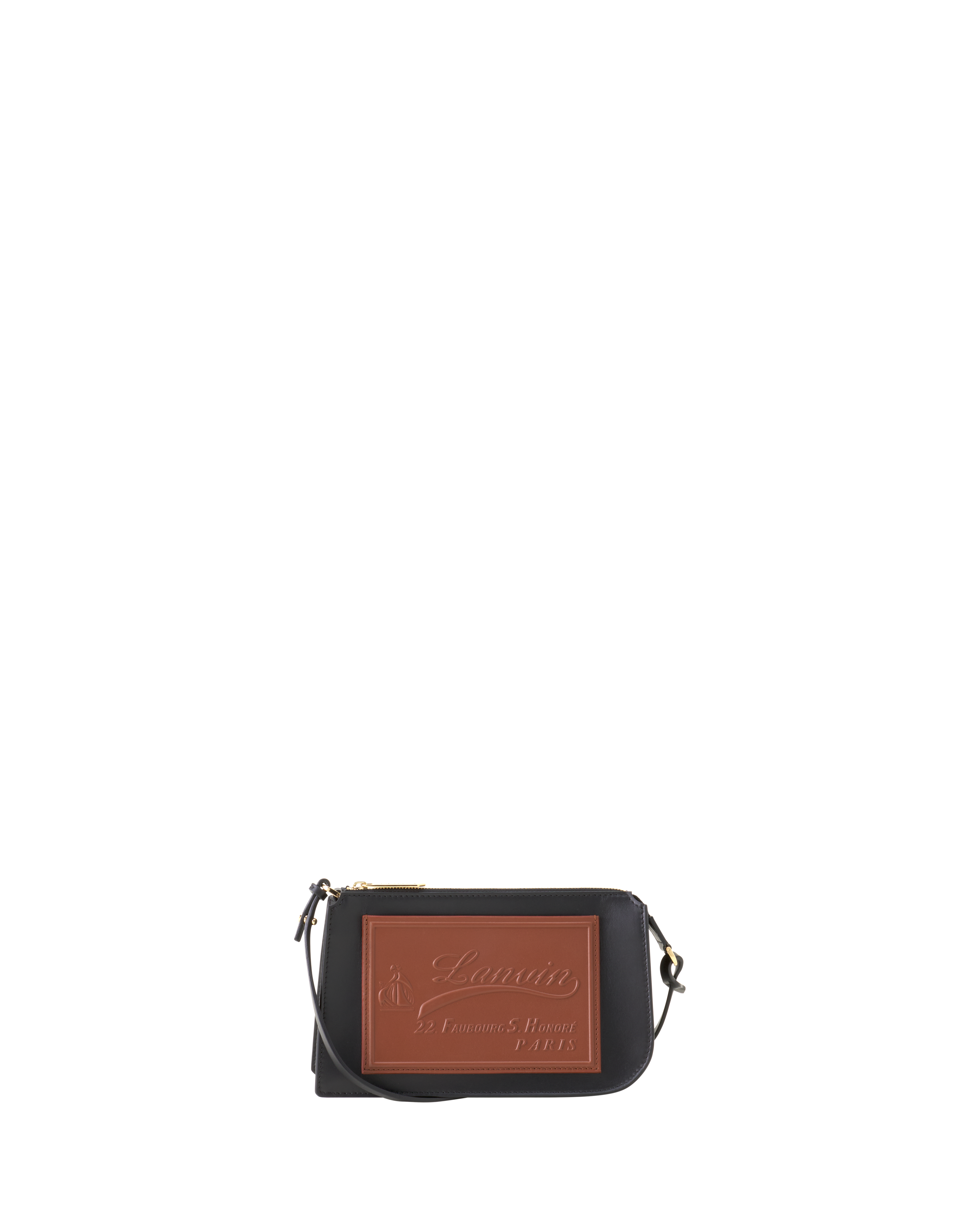Lanvin Compagnon Small Zipped Bag In Smooth Leather, Main, color, Brown