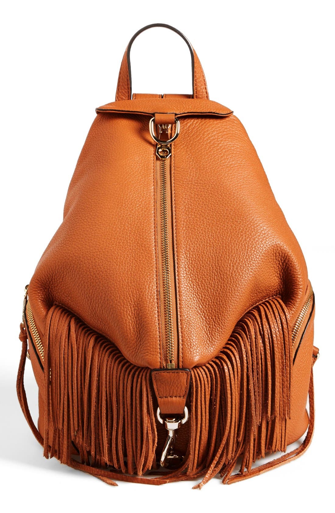 'Julian' Backpack with Fringe, Main, color, COGNAC
