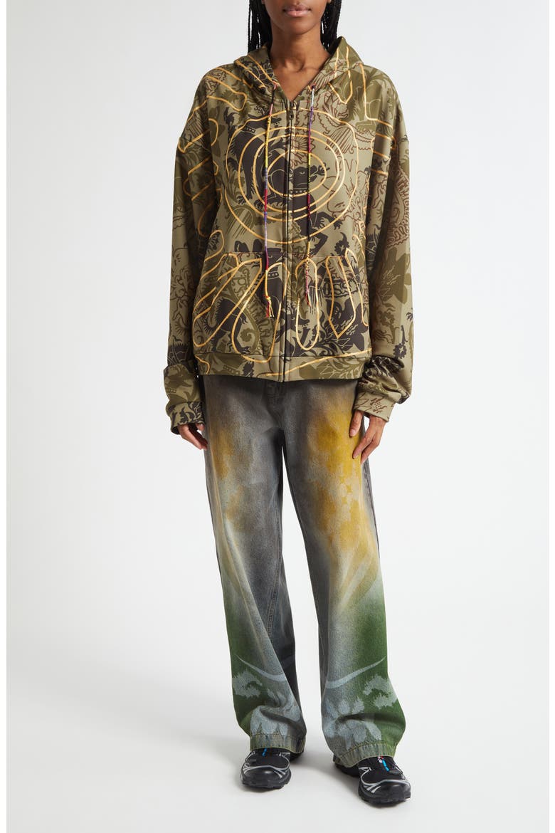 Baggy Wide Leg Jeans, Alternate, color, FOSSIL