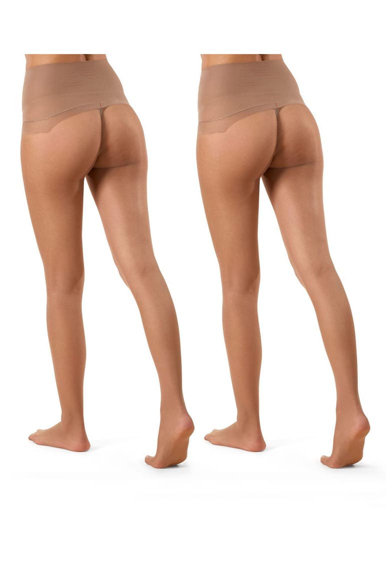Crystal 2-Pack Sheer Tights, Alternate, color, NUDE