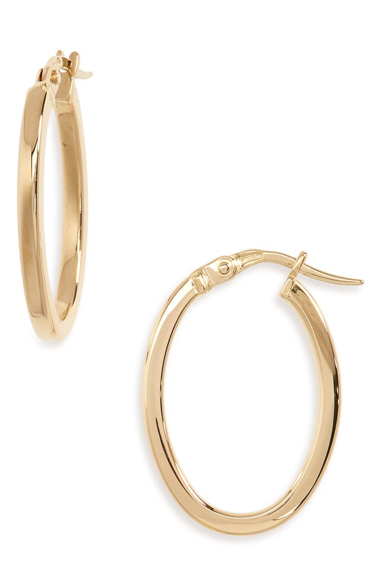 Roberto Coin Medium Hoop Earrings, Main, color, 