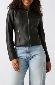 GUESS Anita Logo Faux Leather Jacket