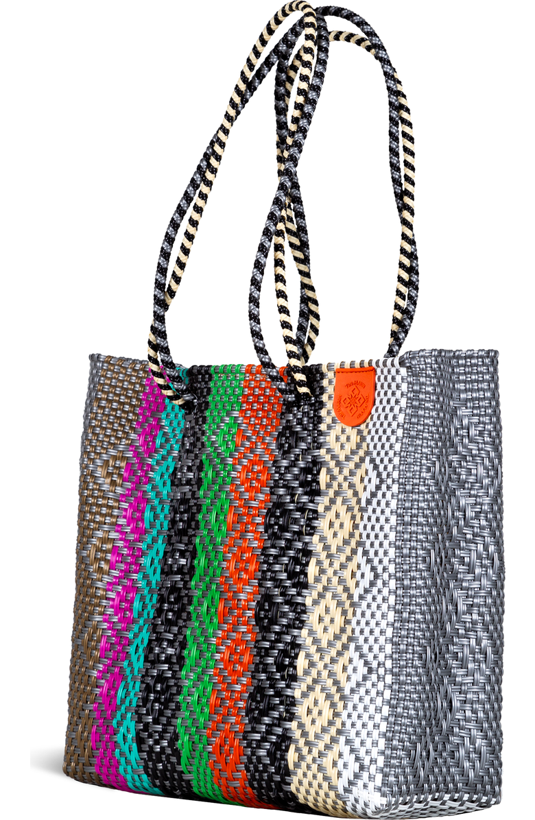 Tin Marin Maya Woven Tote, Alternate, color, Black And White