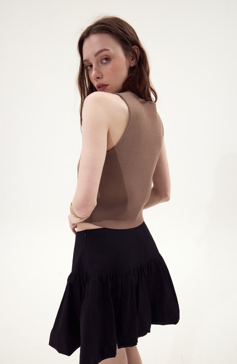 DELUC Parga Cotton Bubble Miniskirt, Alternate, color,