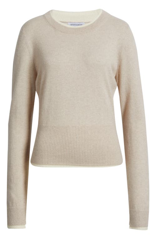 Artless Forever Tove Layered Look Wool & Cashmere Sweater In Gray