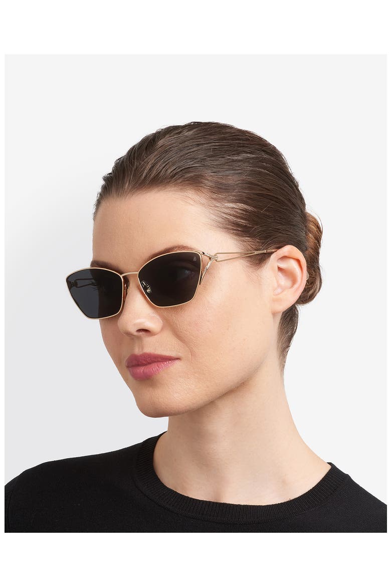 59mm Cat Eye Sunglasses, Alternate, color, GOLD/ GREY