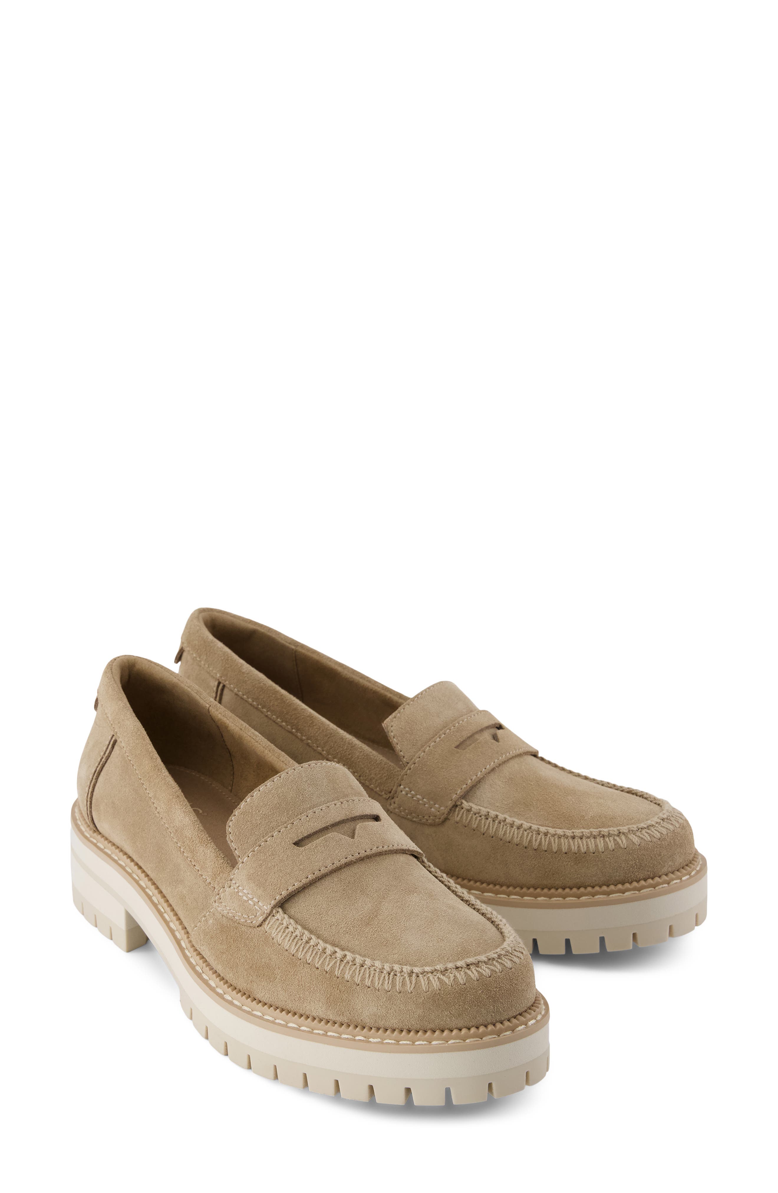 Cara Platform Penny Loafer, Alternate, color, MEDIUM BEIGE