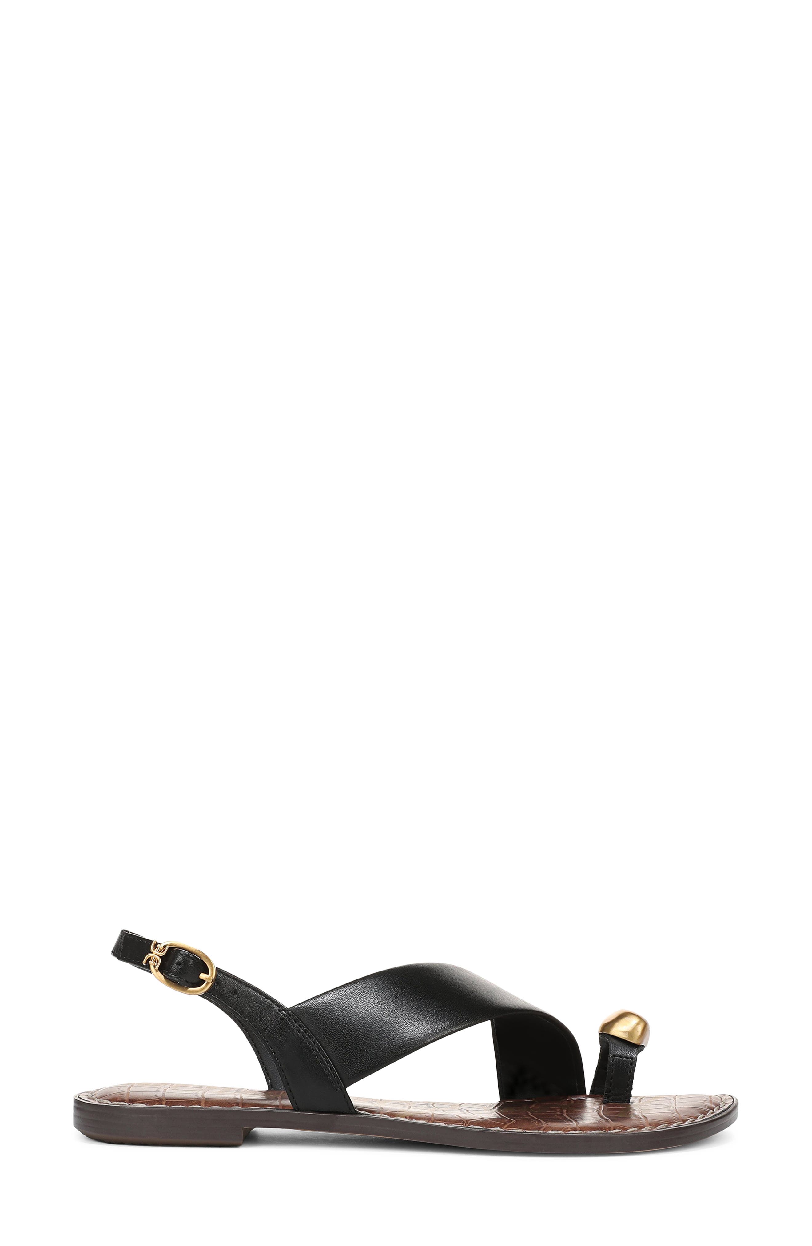 Sam Edelman Gace Toe Loop Slingback Sandal, Alternate, color, Black