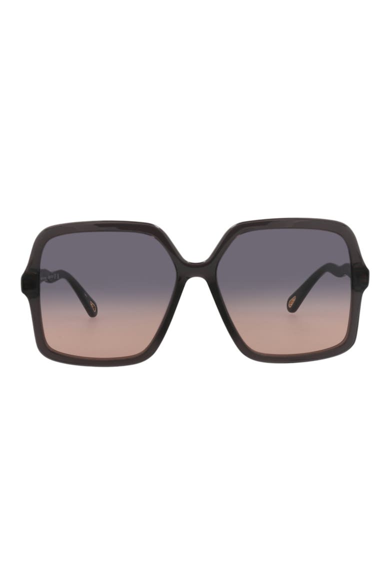 59mm Oversize Square Sunglasses, Main, color, GREY GREY BLUE
