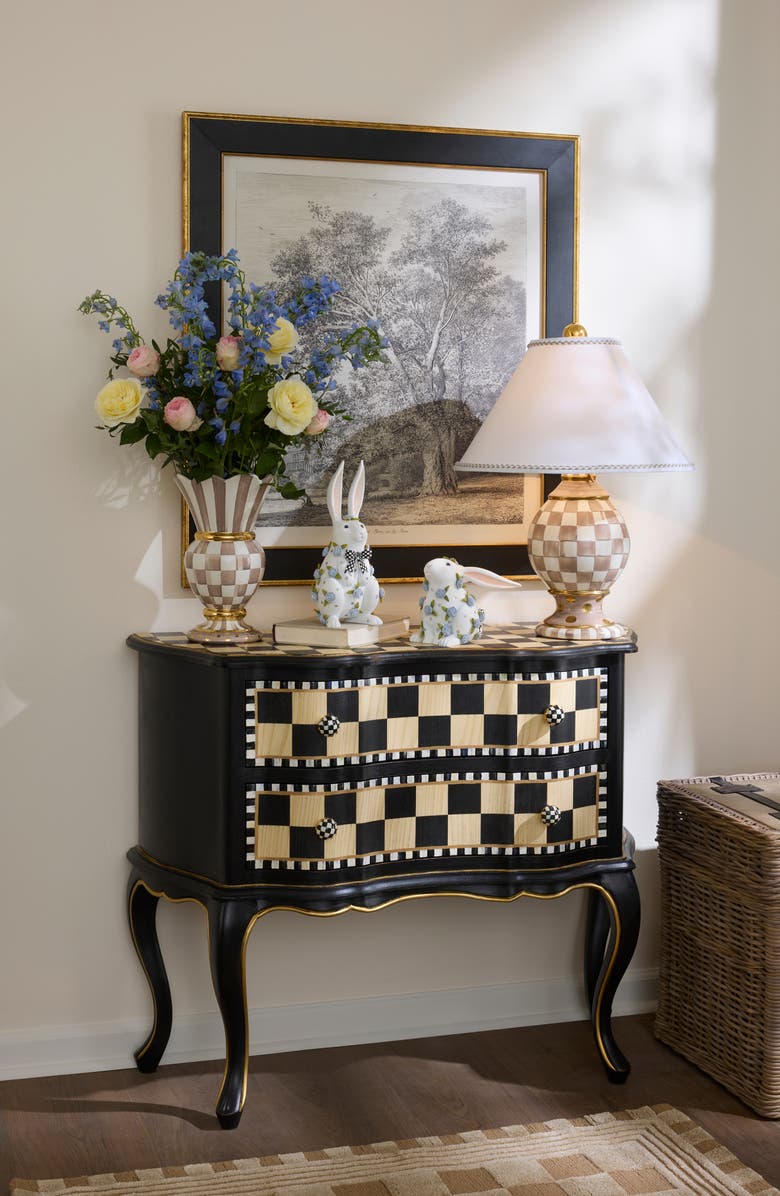 MACKENZIE CHILDS Patience Brewster Periwinkle Peony Rabbit, Alternate, color, White