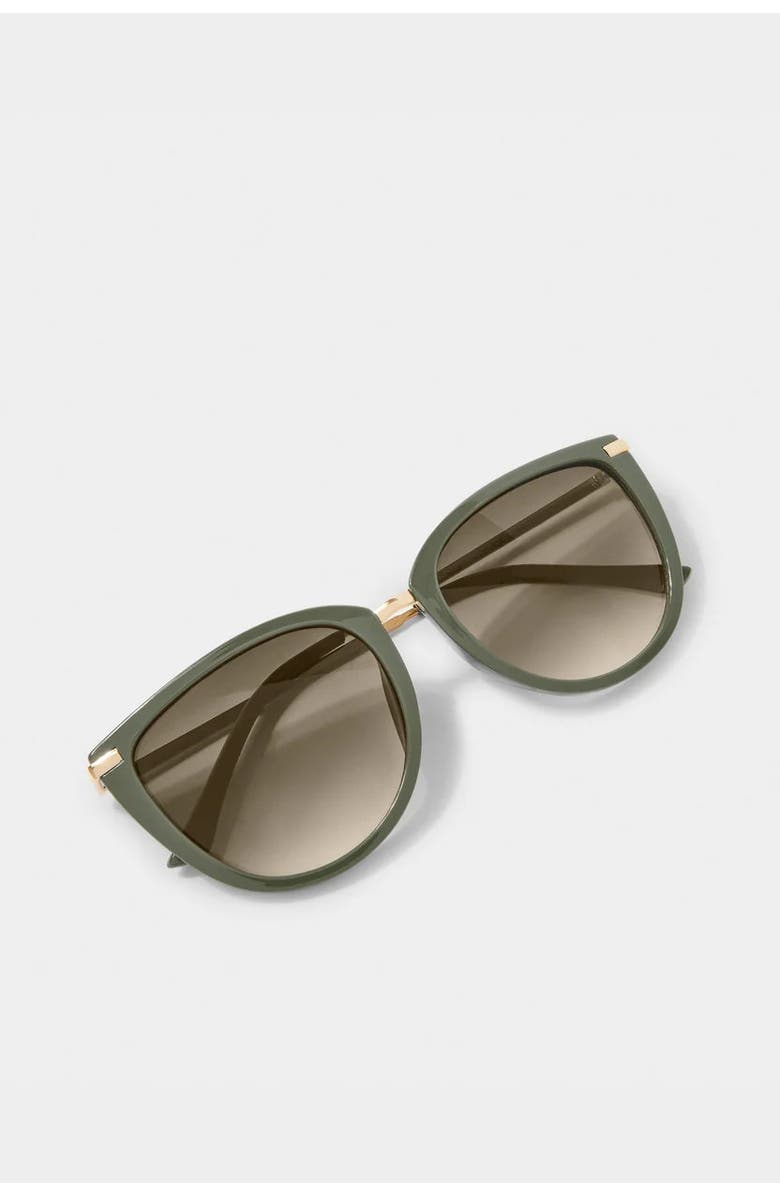 Katie Loxton Sardinia Sunglasses in Olive, Alternate, color, Olive