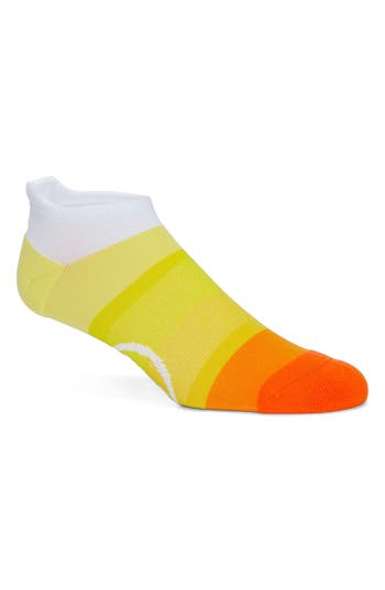 G/fore Ombré Stripe Compression Low Ankle Socks In Sunshine