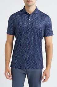 johnnie-O Marina Palm Tree Print Performance Jersey Polo