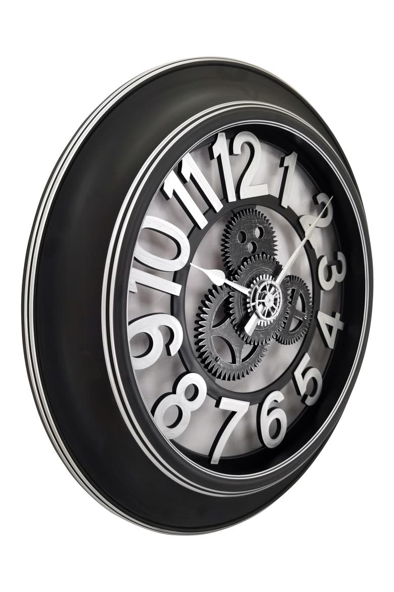 24-Inch Analog Wall Clock, Alternate, color, BLACK MULTI