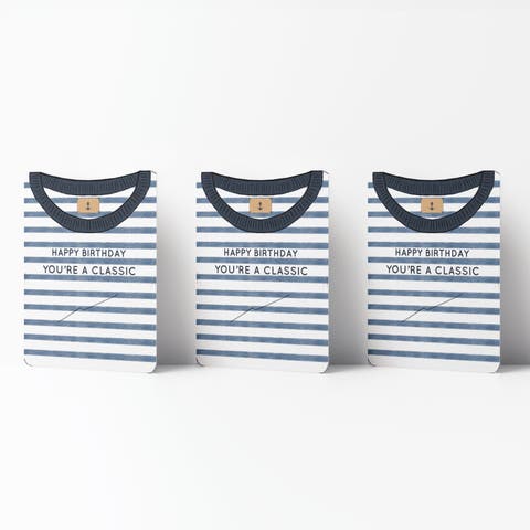 Birthday Greeting Card Pack (3ct) "Happy Birthday You're A Classic"