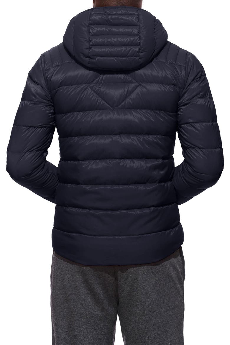 Brookvale Slim Fit Hooded Down Jacket, Alternate, color, ADMIRAL BLUE/ BLACK