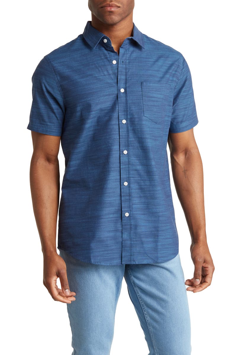 Union Lennox Short Sleeve Button-Up Shirt, Main, color, Alkaline