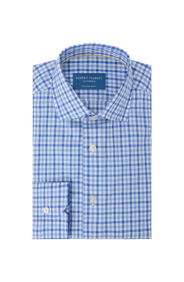 Robert Talbott Reynolds Bold Check Shirt in Contemporary Fit, Alternate, color, Blue/Blue