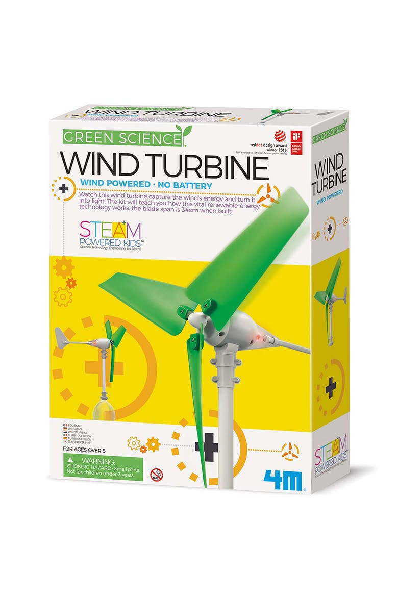 Green Science, Wind Turbine, DIY Functional Turbine Kit, Kids 5+, Main, color, Multicolored