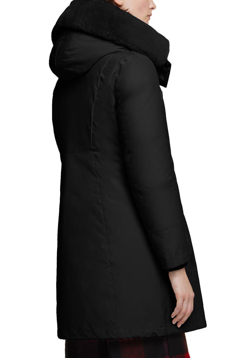 Woolrich Bow Bridge Genuine Rabbit Fur Trim Down Parka, Alternate, color, 