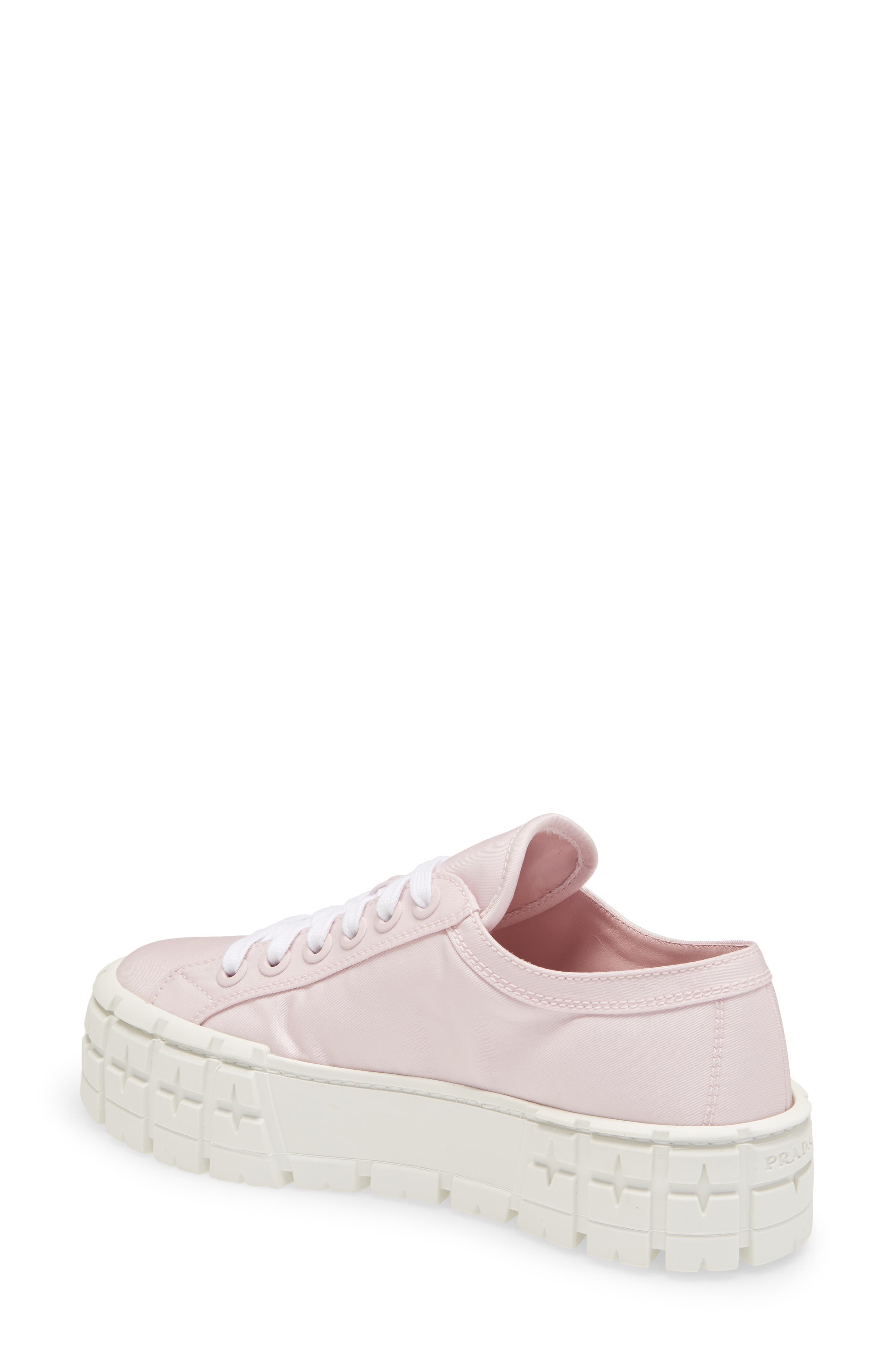 Prada Double Wheel Platform Sneaker, Alternate, color, Alabastro
