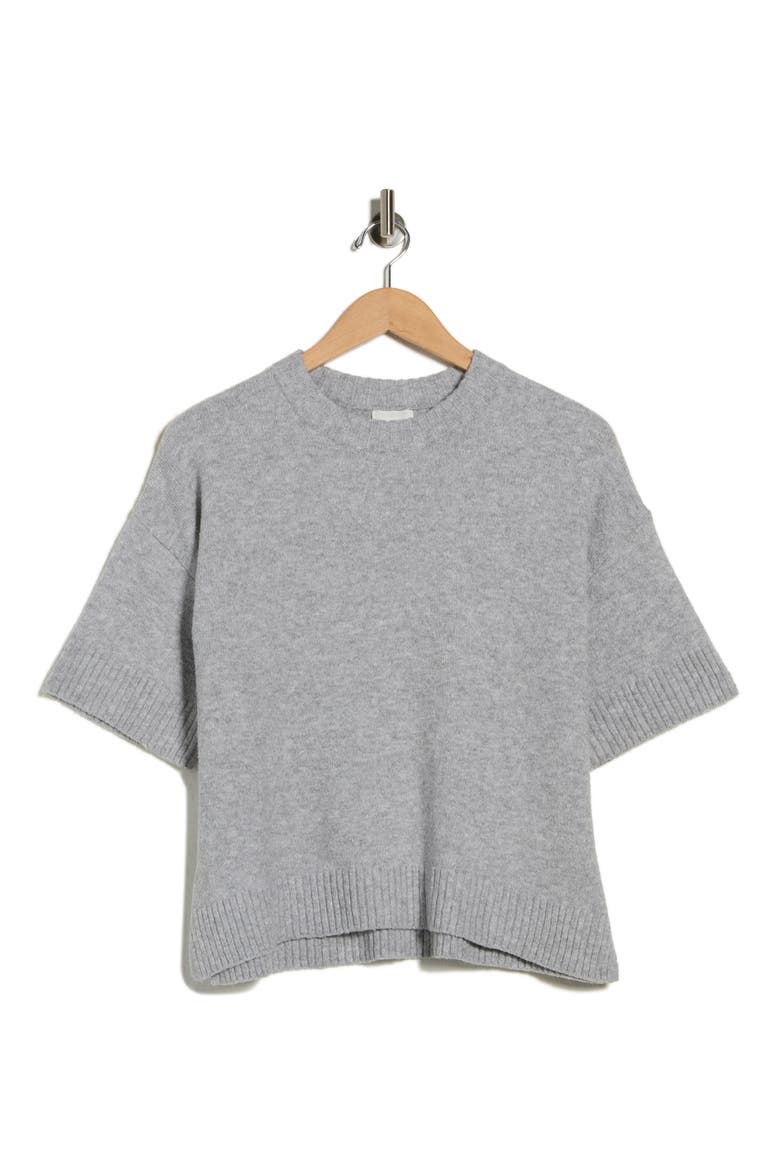 Drop Shoulder T-Shirt Sweater, Alternate, color, GREY HEATHER