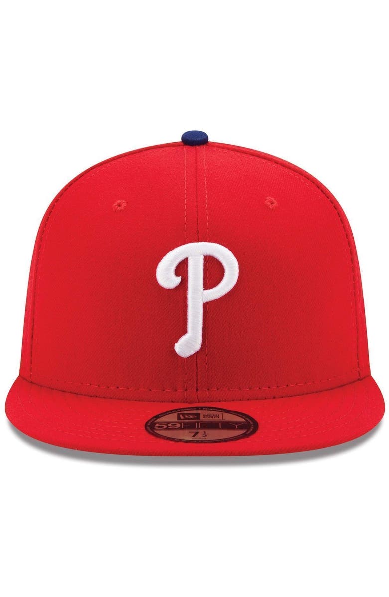 New Era Men's New Era Red Philadelphia Phillies Game Authentic Collection On-Field 59FIFTY Fitted Hat, Alternate, color, Red