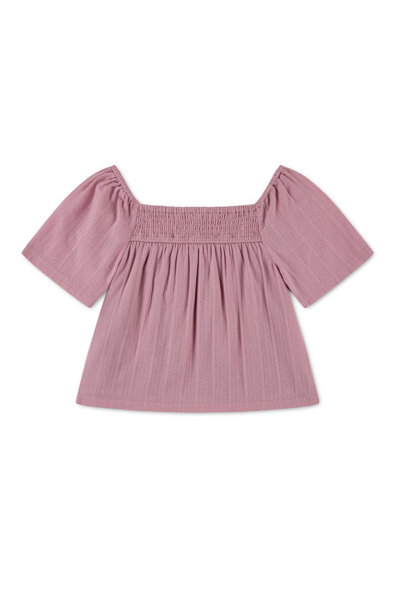 Kids' Boho Cotton Swing Top, Alternate, color, LILAS