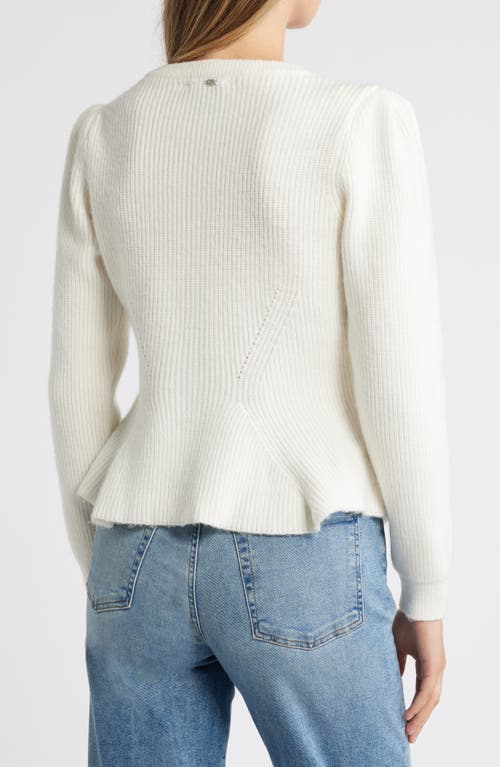 Sam Edelman Keegan Peplum Cardigan In Gardenia