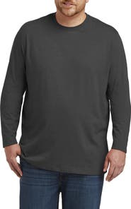 Harbor Bay by DXL Big & Tall Moisture-Wicking Long-Sleeve T-Shirt