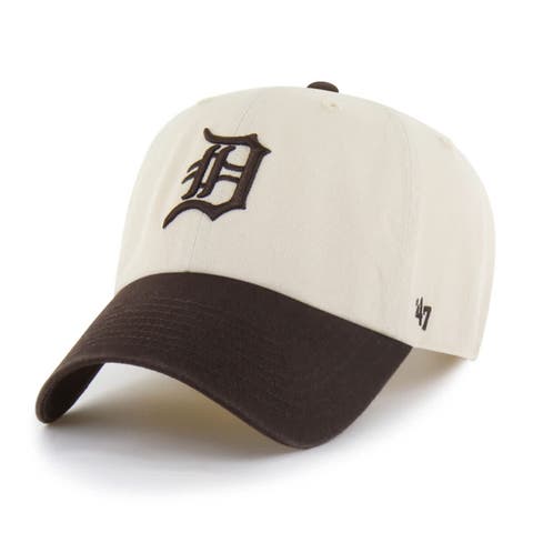 Men's '47  Natural/Brown Detroit Tigers Two-Tone Fashion Clean Up Adjustable Hat