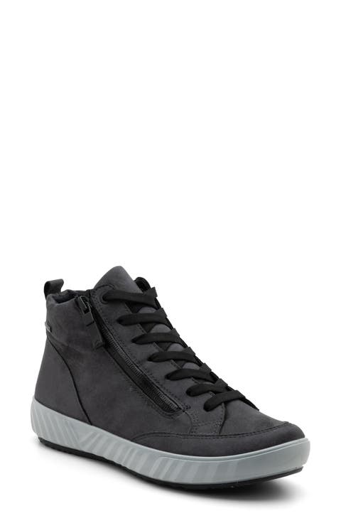 【関税込み】Sneaker High in Grey Leather Y2K VTG Coogi Australia Patent Leather Slate Grey High Tops