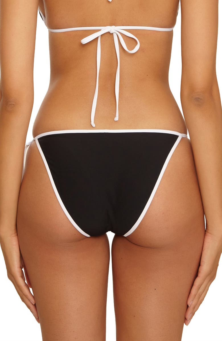 Becca Sport Mode Side Tie Bikini Bottoms, Alternate, color, Black