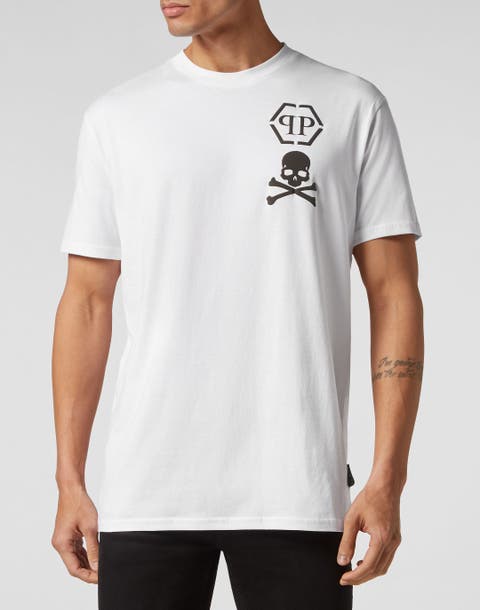 T-Shirt V-Neck Skull Men