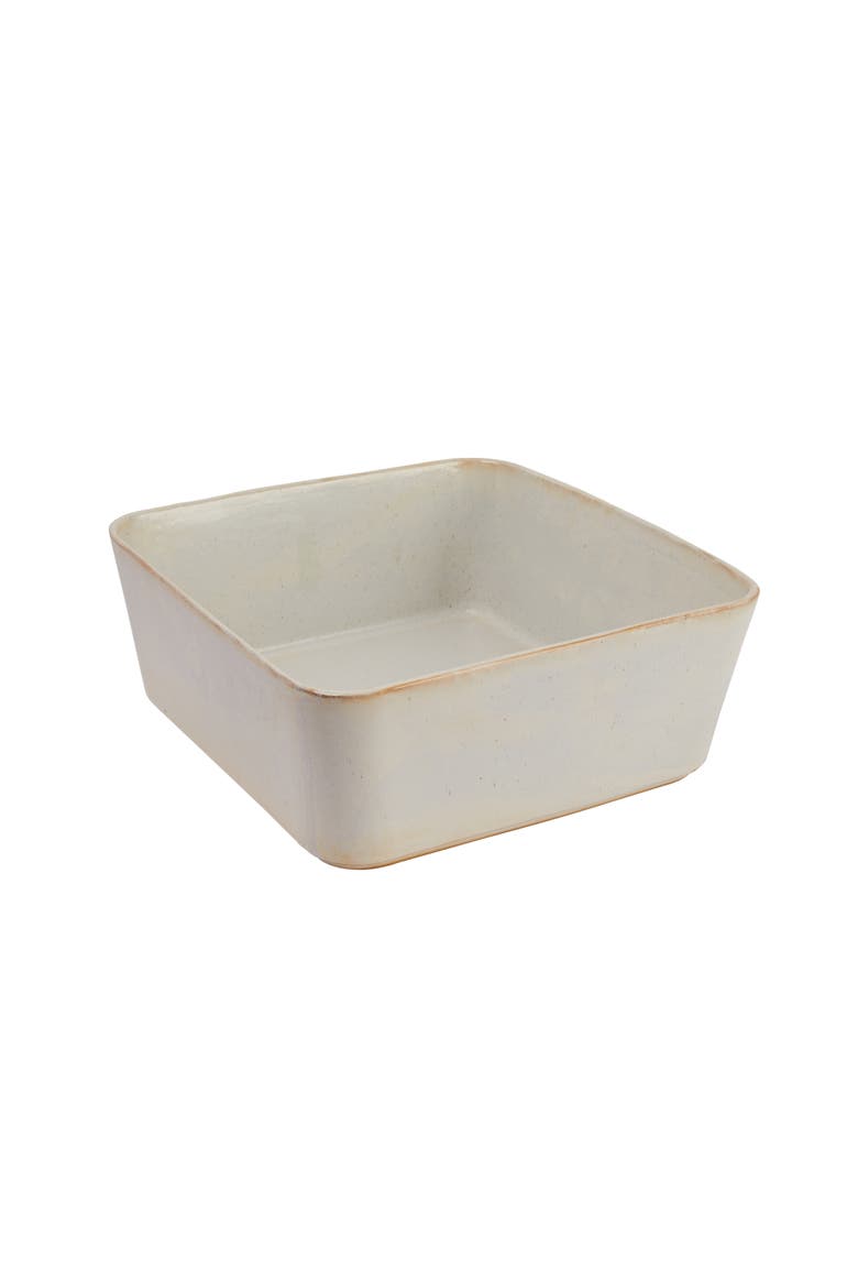 Rectangular Stoneware Planter, Ivory Reactive Glaze, Main, color, Cream