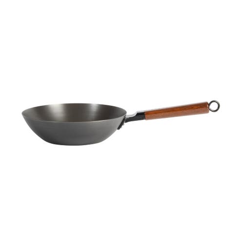 9.5 Inch Carbon Steel Wok with Long Wood Handle