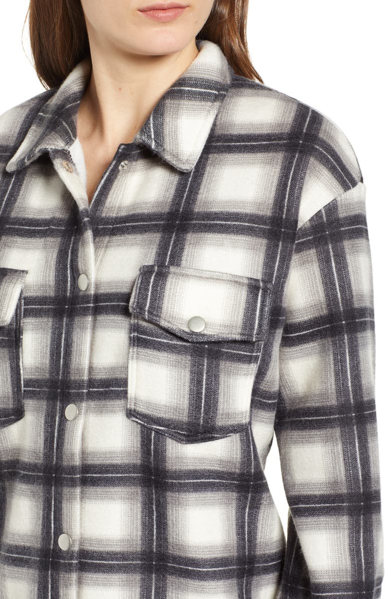 Love, Fire Plaid Shirt Jacket, Alternate, color, 