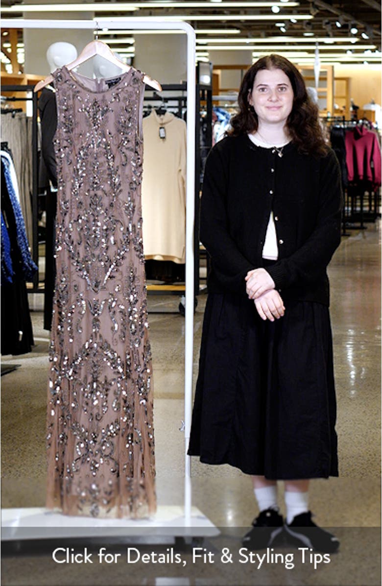 Beaded Sleeveless Gown, sales video thumbnail