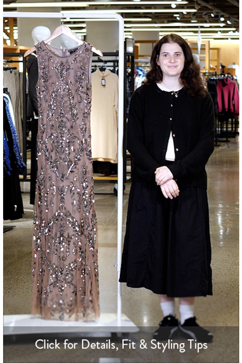 Beaded Sleeveless Gown video