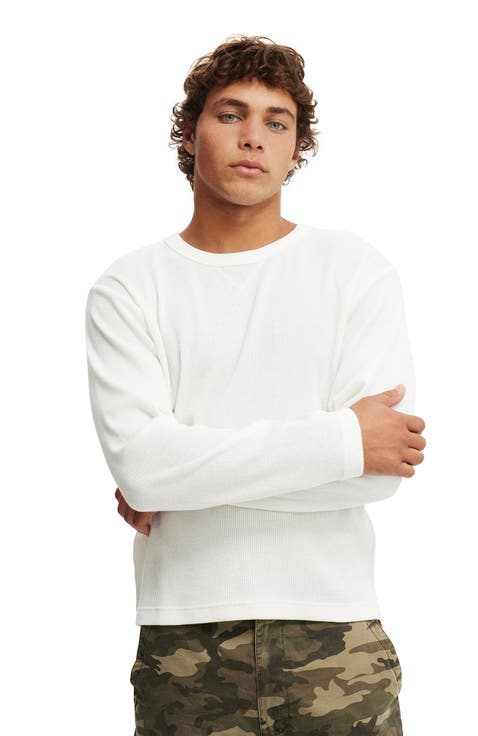 Men's Cropped Fit Textured Long Sleeve