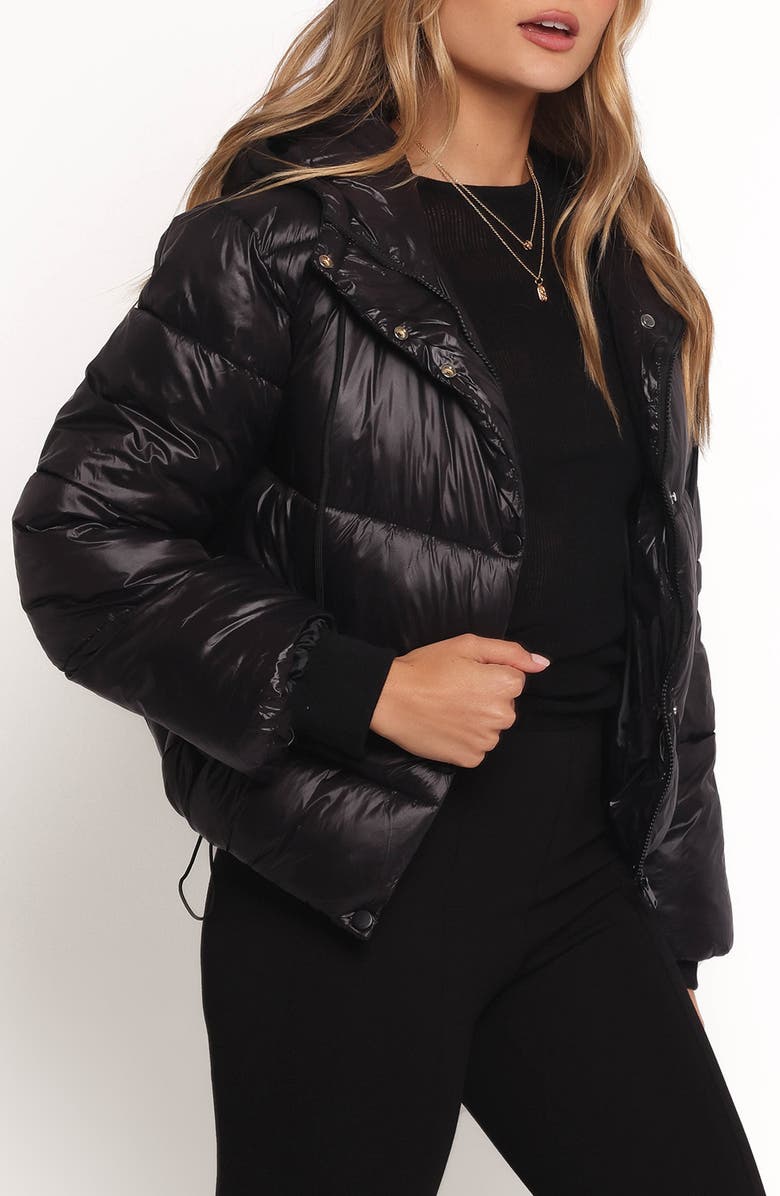 Petal & Pup Archie Hooded Puffer Jacket, Alternate, color, Black