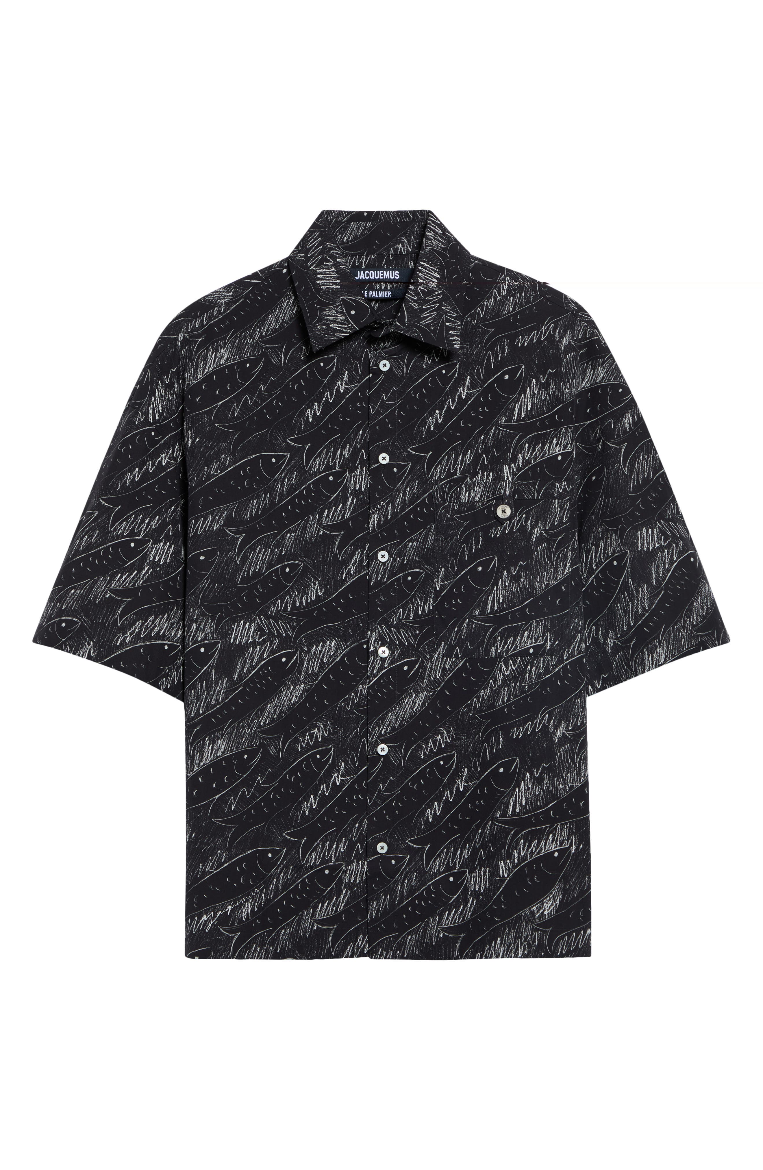 selected PRINT ALLOVER FISH BLACK