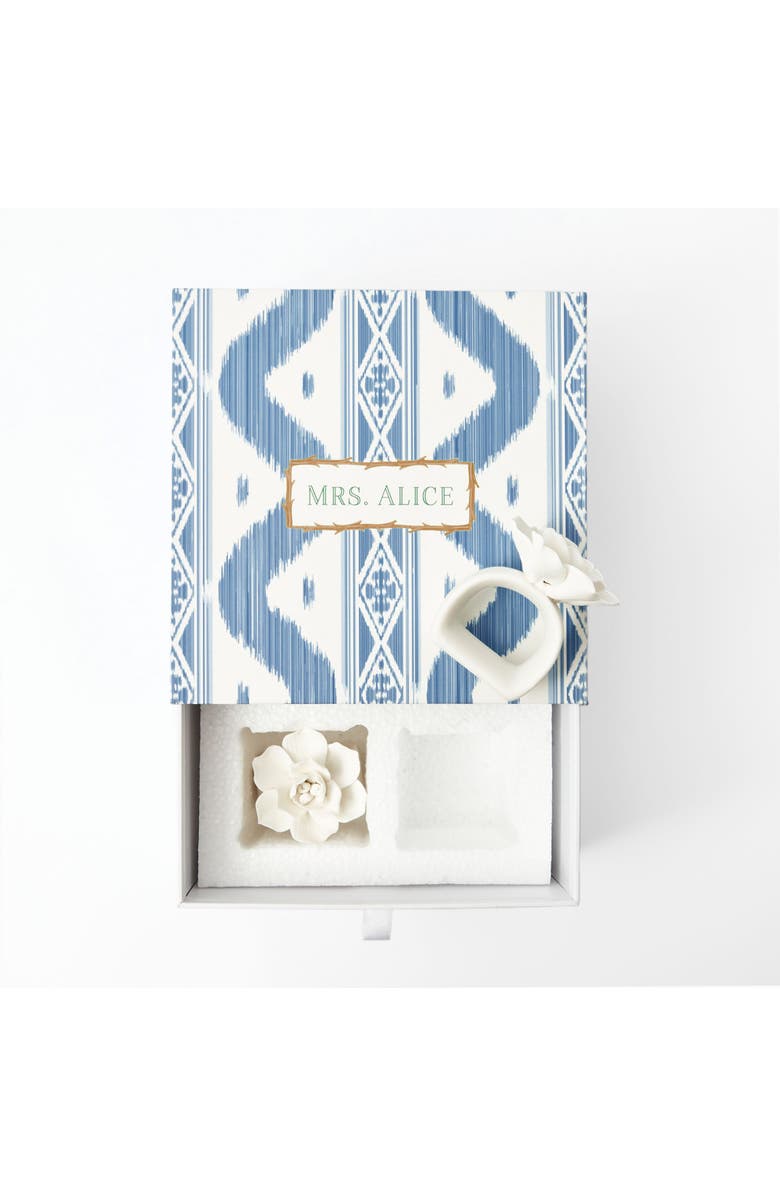 Mrs. Alice Fiore Porcelain Napkin Rings, Alternate, color, White