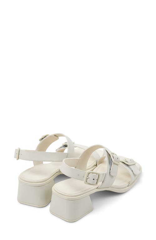 Camper Kora Buckle Sandal In White Natural