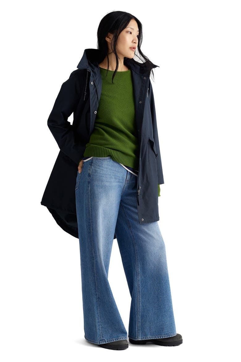 Rosefinch Crewneck Merino Wool Blend Sweater, Alternate, color, CEDAR GREEN
